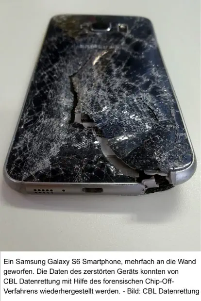 Samsung S6 mehrfach an die Wand geworfen