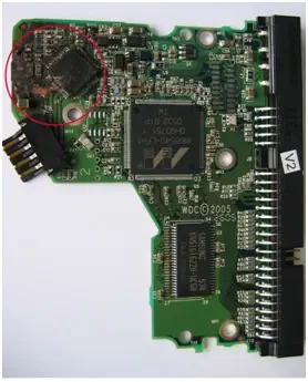 Fesptlatten Elektronik Chip verbrannt