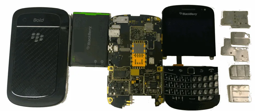 Blackberry Bold zerlegt für Datenrettung, Bilder und Kontakte erfolgreich wiederhergestellt