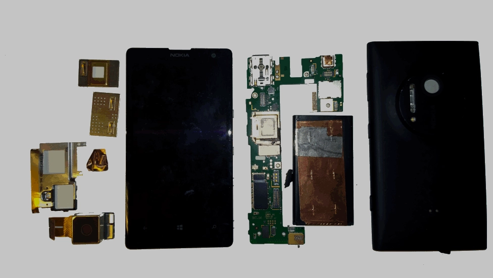 Nokia 1020 zerlegt für Datenrettung, Bilder und Videos erfolgreich gerettet